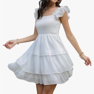 Women’s white summer dress